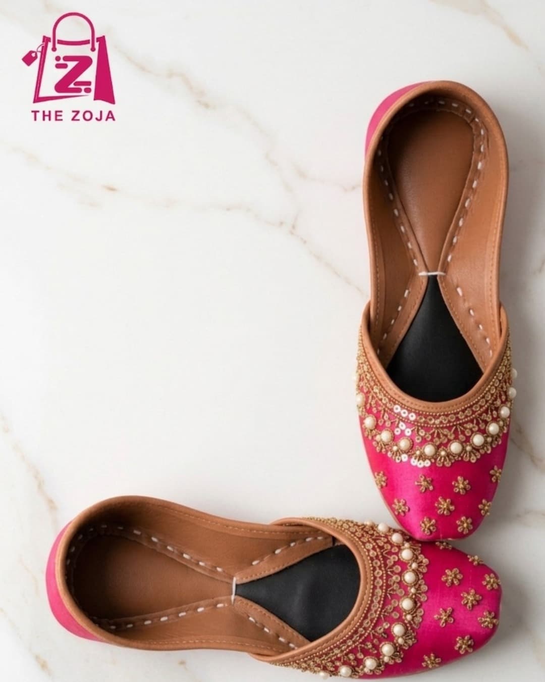 Luxury Pink Embellished Khussa