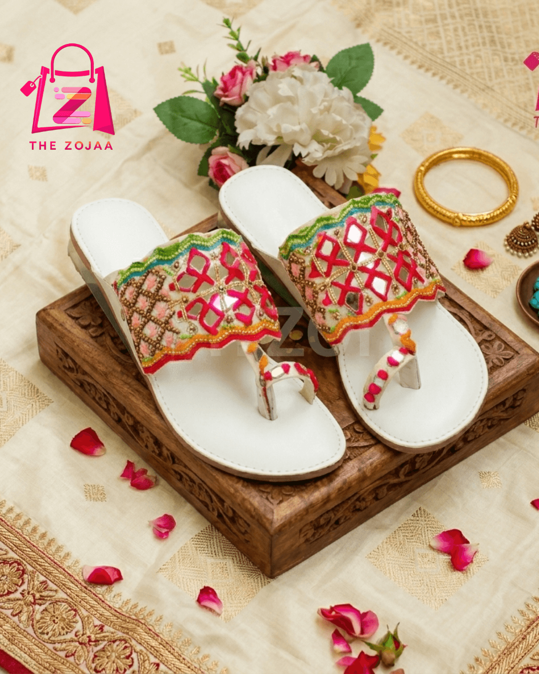 Multi-Color Embroidered Kolhapuri