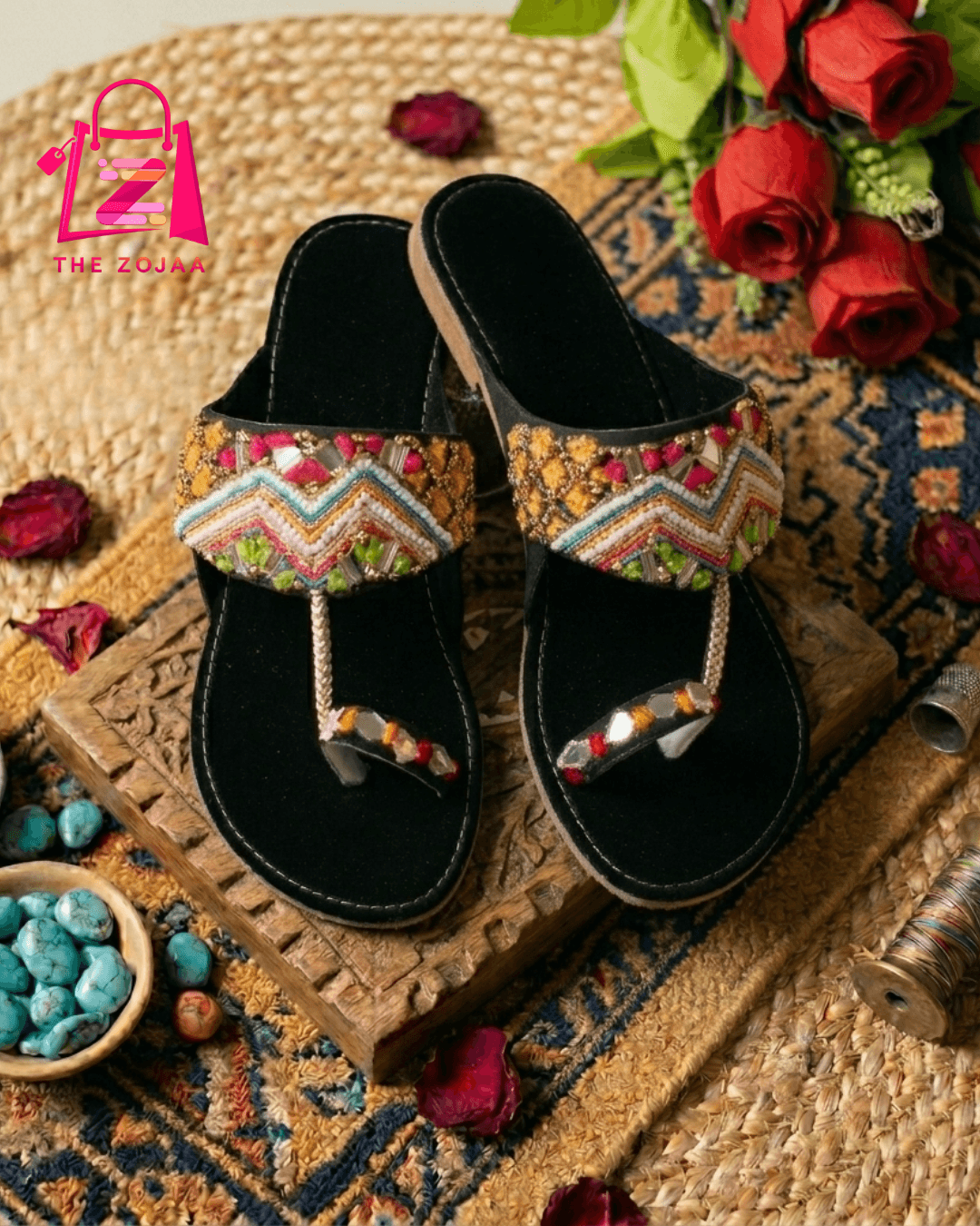 Rangoli Black Kolhapuri