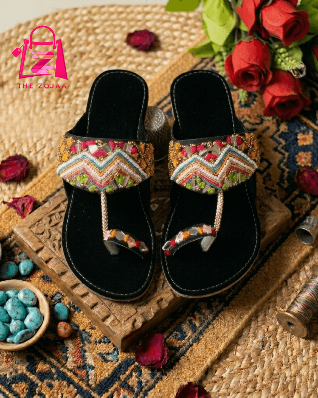 Rangoli Black Kolhapuri