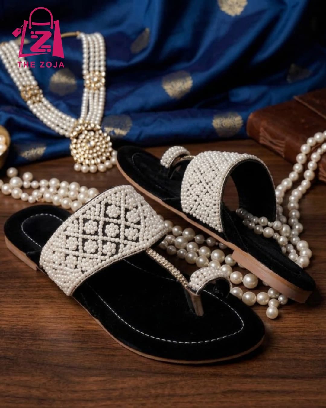 Moti Mahal Black Kolhapuri