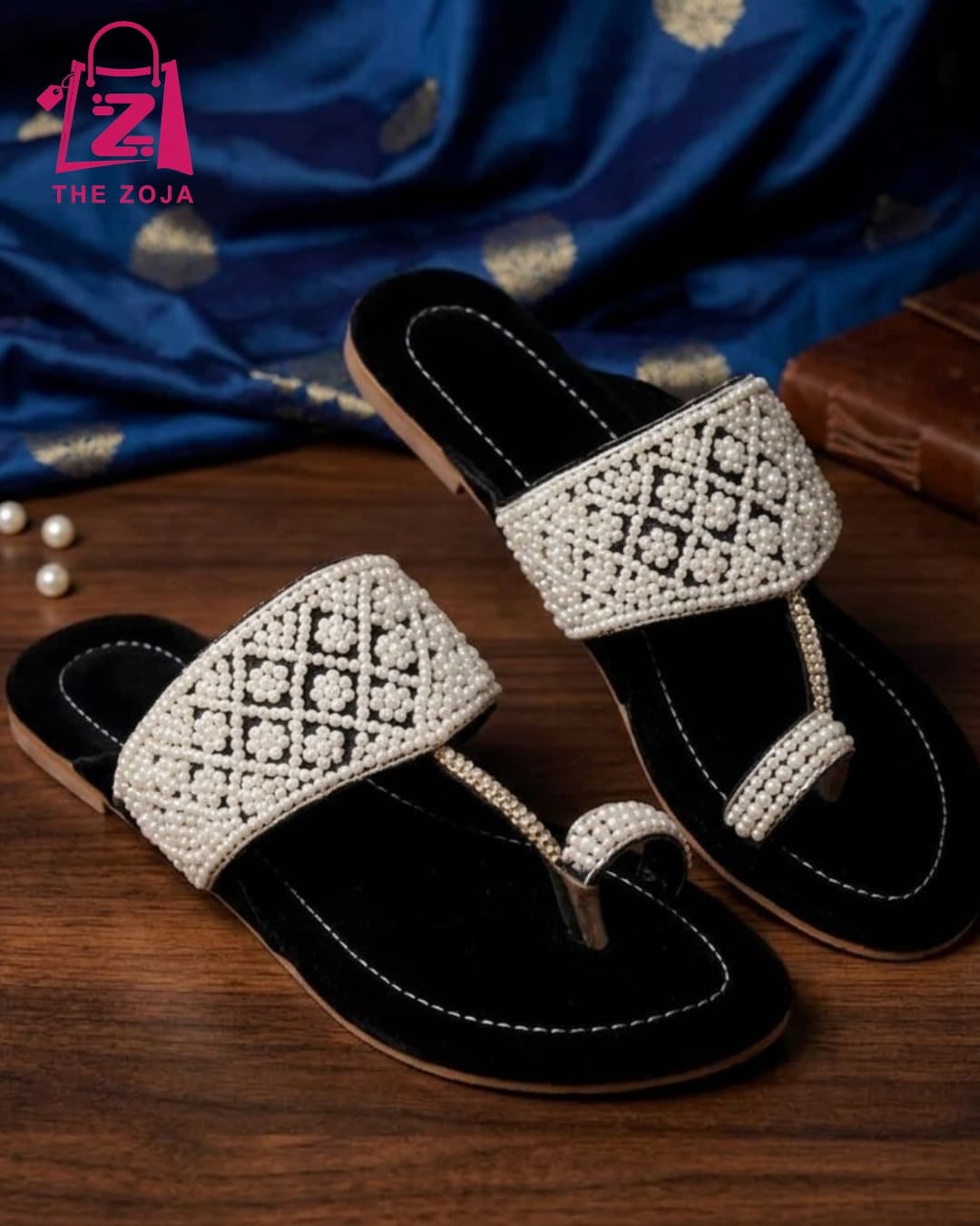 Moti Mahal Black Kolhapuri
