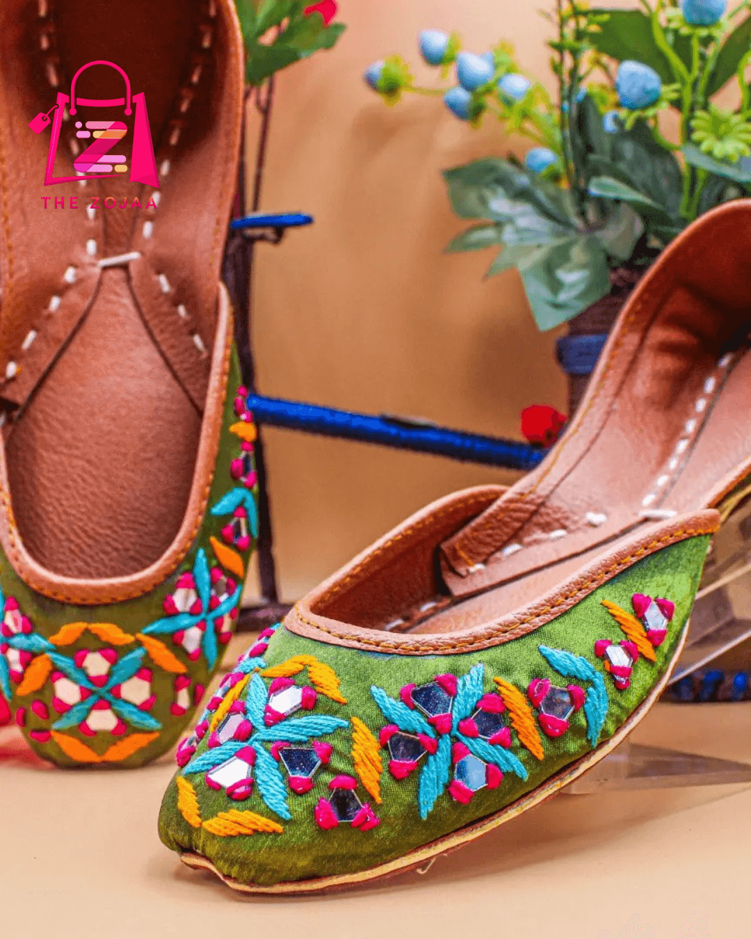 Multi-Color Embroidered Khussa
