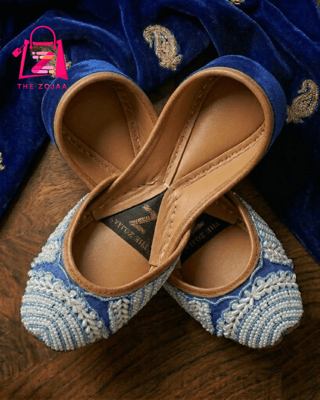 Blue Pearl Handcrafted Khussa