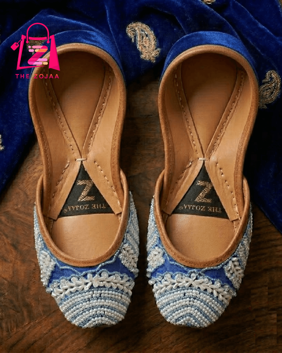 Blue Pearl Handcrafted Khussa