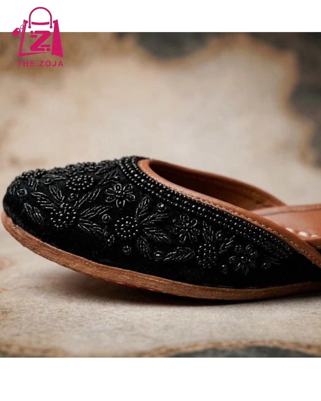 Afsheen Black Khussa 