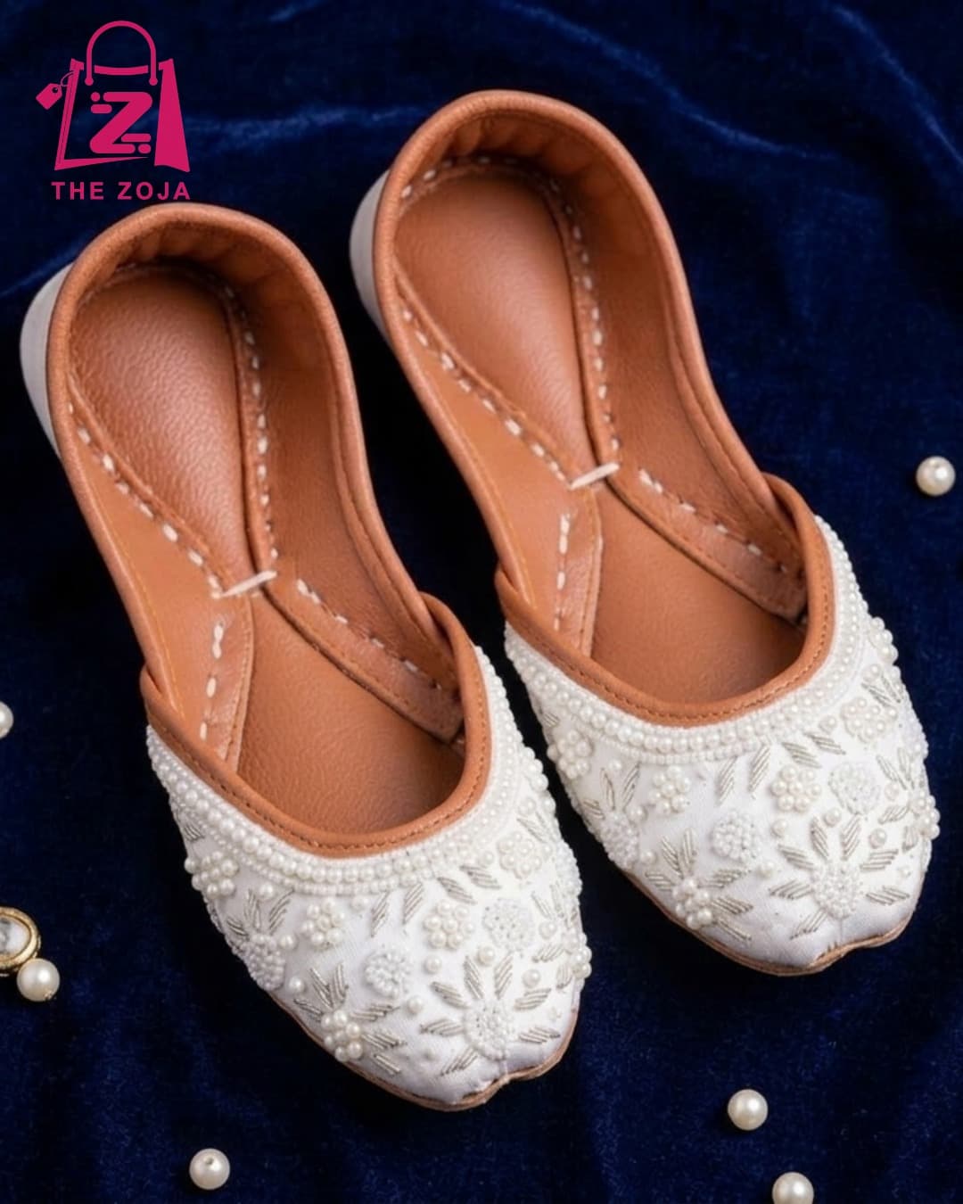 Afsheen White Khussa 