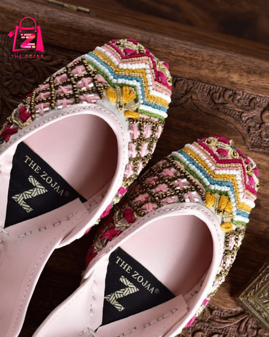 Shehnai Pink Khussa