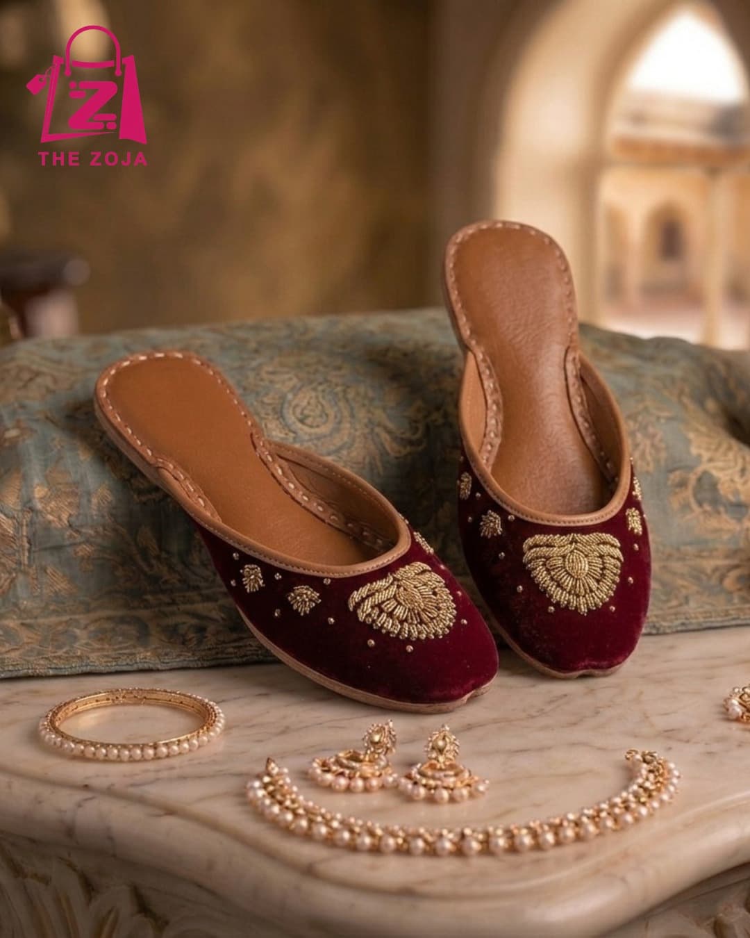 Mughal Noor Backless Jutti