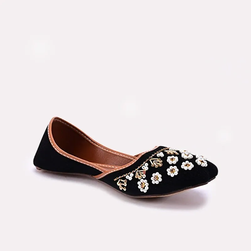 Chandni Black Khussa Style Brogues 